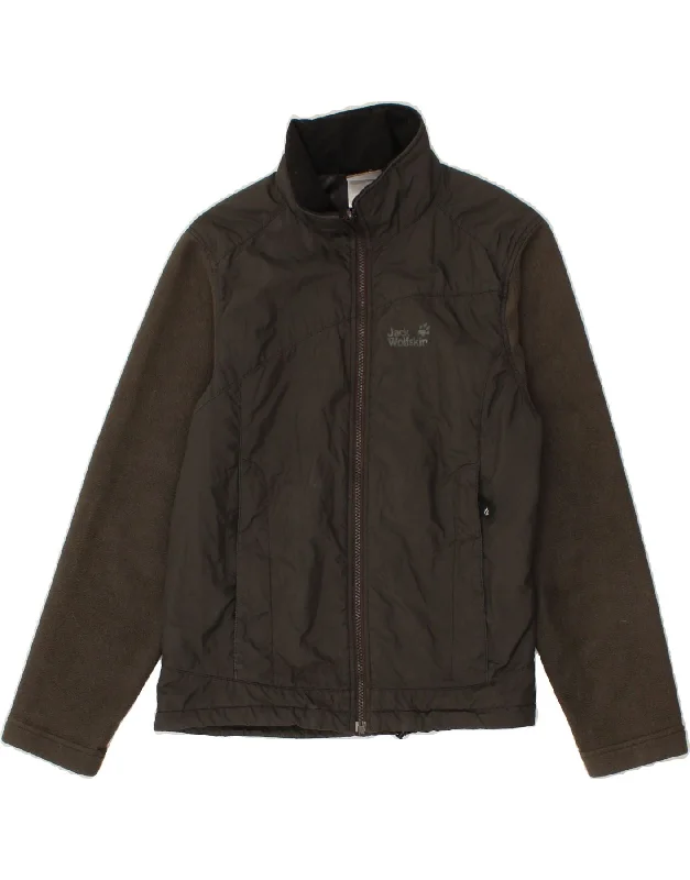 Chic Casual Style JACK WILLS Womens Bomber Jacket UK 16 Large Khaki Polyester