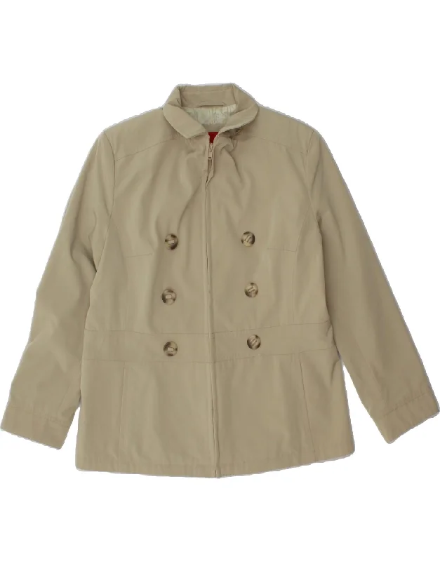 Women's Relaxed Clothes ESPRIT Womens Utility Jacket UK 16 Large Beige Polyester