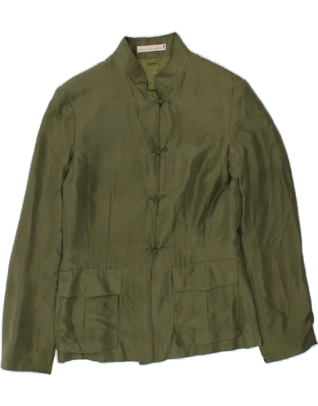Affordable Women's Apparel VINTAGE Womens 4 Button Blazer Jacket UK 10 Small Green Acetate
