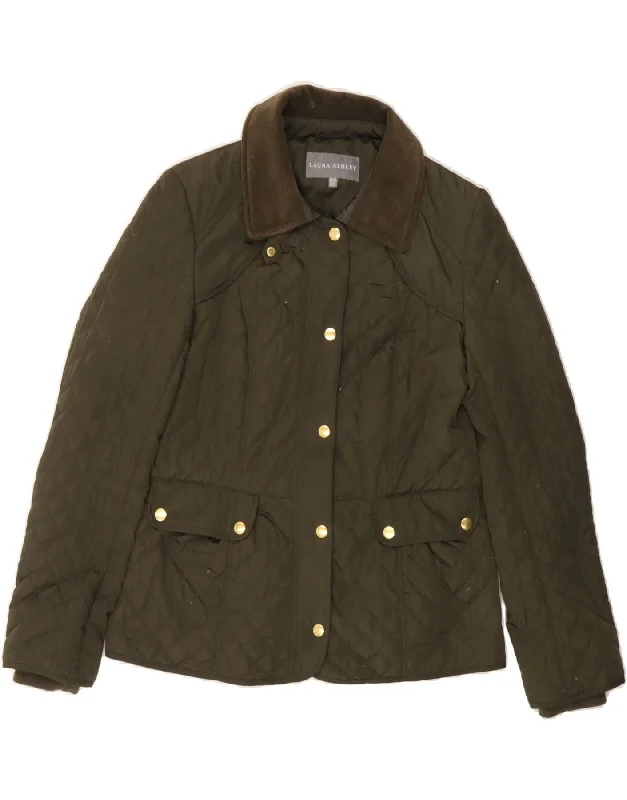 Casual Attire For Women LAURA ASHLEY Womens Quilted Jacket UK 10 Small Green Polyester Casual Attire For Women LAURA ASHLEY Womens Quilted Jacket UK 10 Small Green Polyester