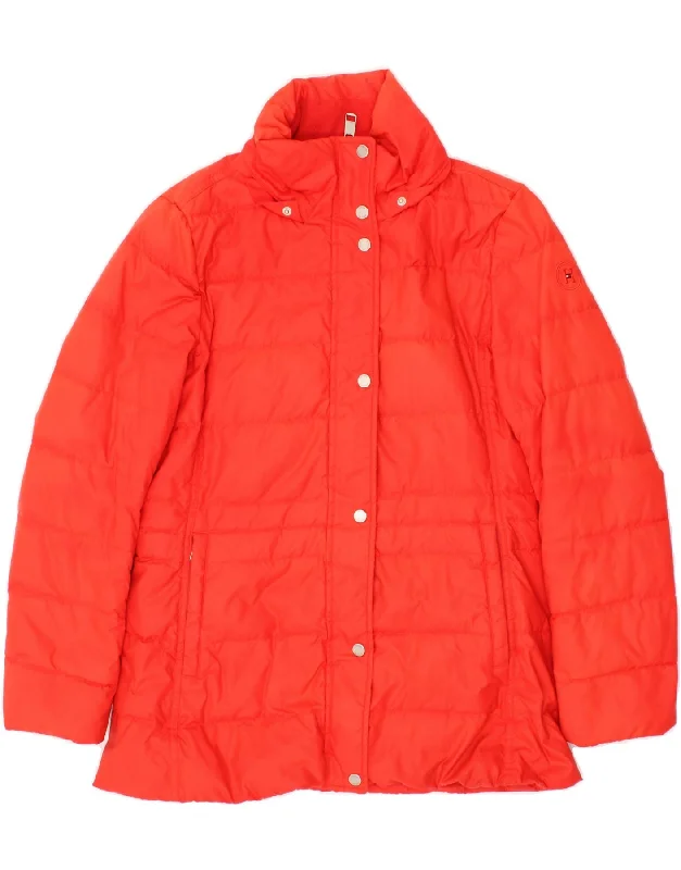 Women's Vintage Attire TOMMY HILFIGER Womens Padded Jacket UK 16 Large Red Polyester