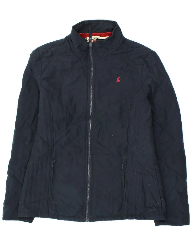 Casual Fashion JOULES Womens Quilted Jacket UK 12 Medium Navy Blue Polyester