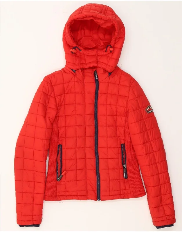 Women's Clothes Online Shopping SUPERDRY Womens Hooded Padded Jacket UK 10 Small Red Nylon Women's Clothes Online Shopping SUPERDRY Womens Hooded Padded Jacket UK 10 Small Red Nylon