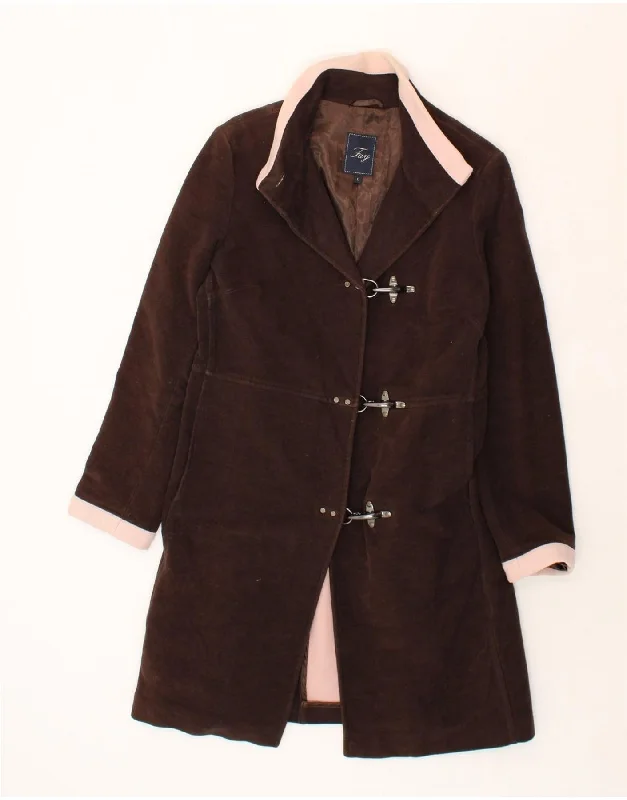 Women's Clothing With Trendy Designs FAY Womens Duffle Coat UK 14 Large Brown