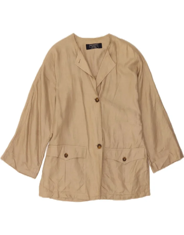 Women's Plus-Size Attire MAX MARA Womens Weekend 3/4 Sleeve Blazer Jacket UK 12 Medium Beige Women's Plus-Size Attire MAX MARA Womens Weekend 3/4 Sleeve Blazer Jacket UK 12 Medium Beige