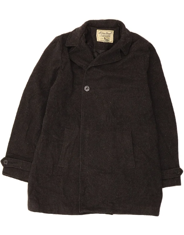 Timeless Women's Clothes EDDIE BAUER Womens Overcoat UK 14 Medium Grey Wool
