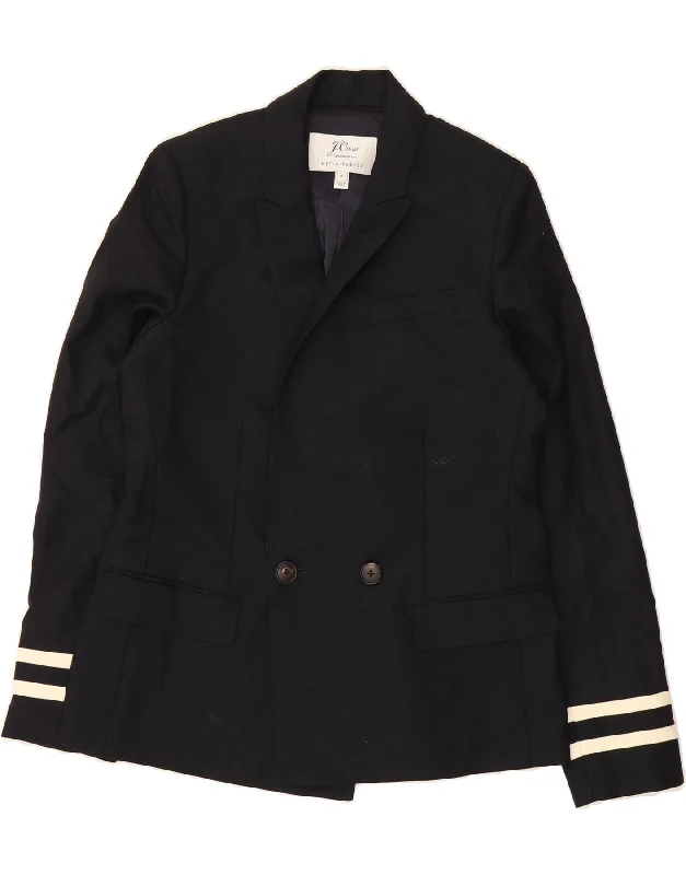 Fashionable Women's Outfit J. CREW Womens Double Breasted Blazer Jacket US 10 Large Navy Blue Fashionable Women's Outfit J. CREW Womens Double Breasted Blazer Jacket US 10 Large Navy Blue