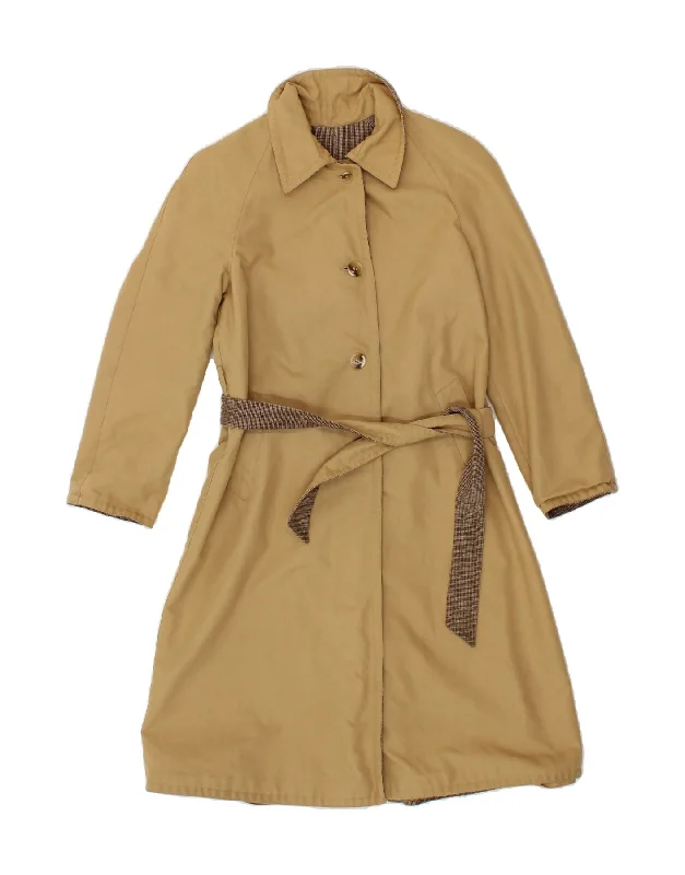 Comfortable Women's Apparel VINTAGE Womens Reversible Trench Coat UK 12 Medium Beige