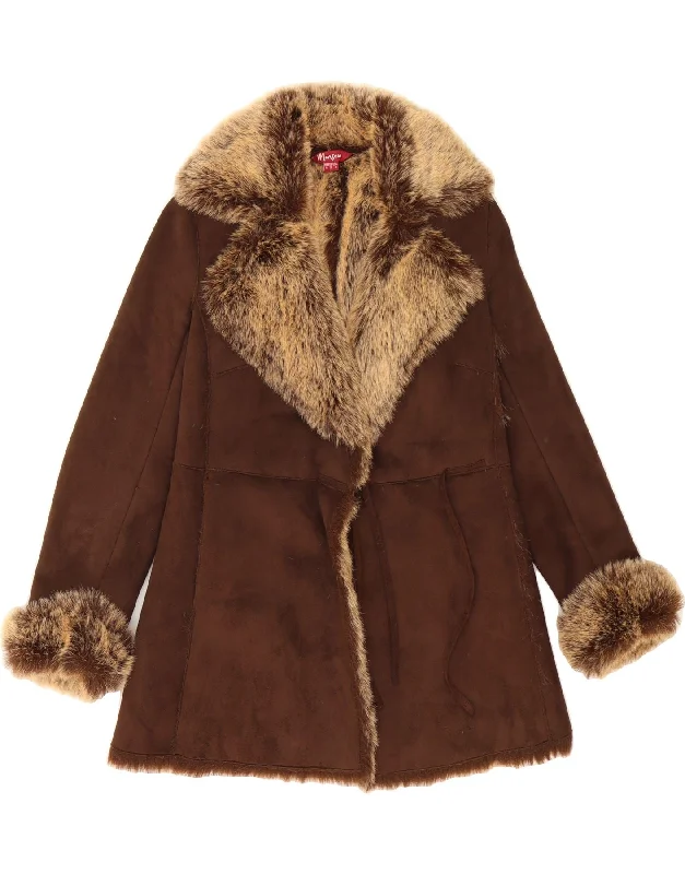 Women's Clothing for Every Occasion MONSOON Womens Sherpa Jacket UK 8 Small Brown