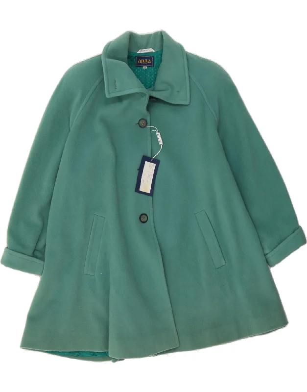 Women's Urban Clothing VINTAGE Womens Overcoat IT 44 Medium Green Wool