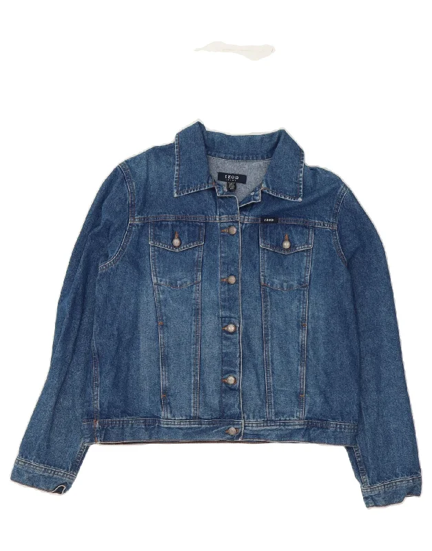 Women's Fashion Clothing IZOD Womens Denim Jacket UK 16 Large Blue Cotton