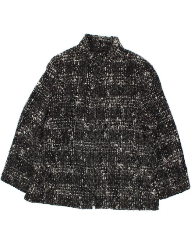 Women Online Clothing Boutiques VINTAGE Womens Overcoat UK 18 XL Black Check Wool