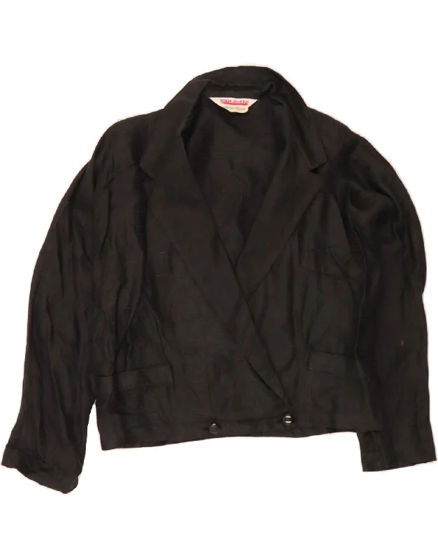 Women's Relaxed Outfit VINTAGE Womens Oversized Double Breasted Blazer Jacket IT 44 Medium Black Women's Relaxed Outfit VINTAGE Womens Oversized Double Breasted Blazer Jacket IT 44 Medium Black