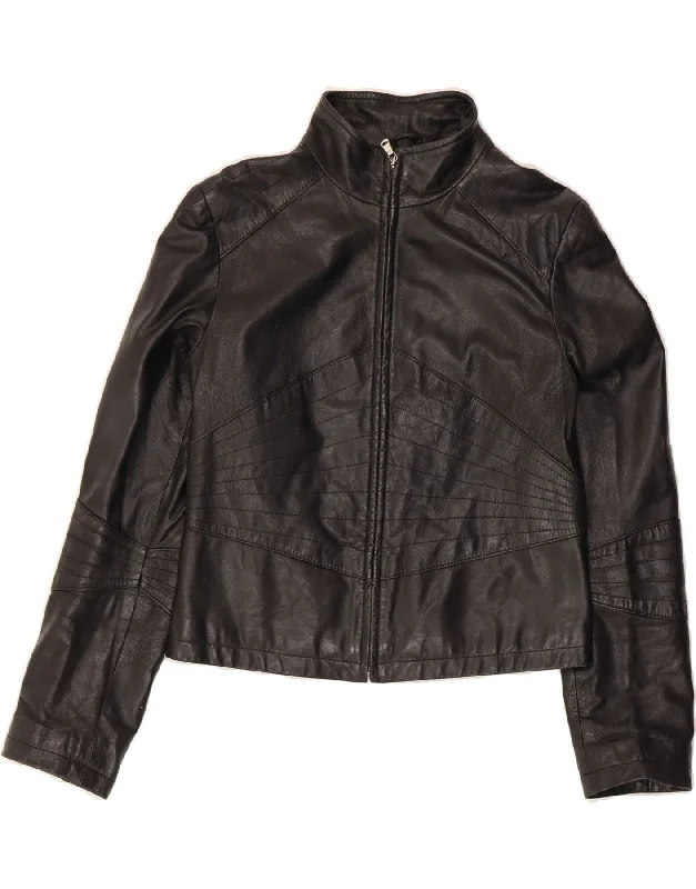 Women's Clothes For Work CONBIPEL Womens Leather Jacket IT 46 Large Black Leather