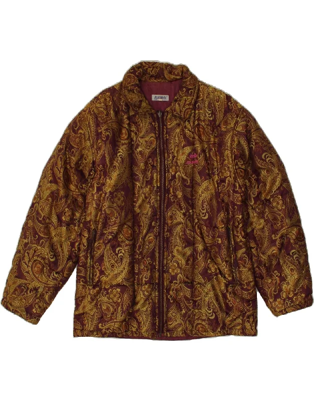 Women's Comfortable Apparel DOLOMITE Womens Padded Jacket UK 14 Medium Brown Paisley Polyester