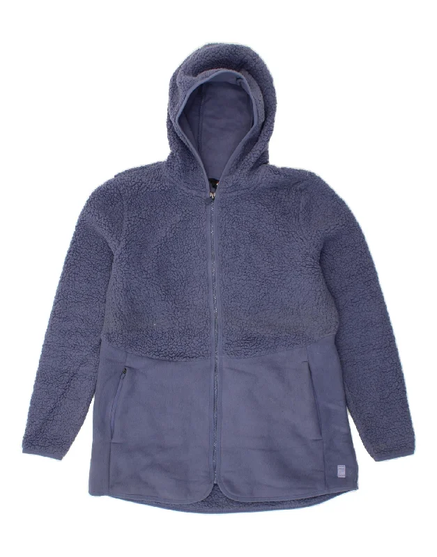 Women's Weekend Outfit FILA Womens Hooded Fleece Jacket UK 16 Large Blue Polyester