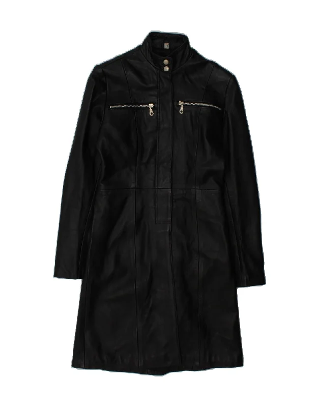 Timeless Women's Clothes COUNTRY Womens Leather Coat UK 12 Medium  Black
