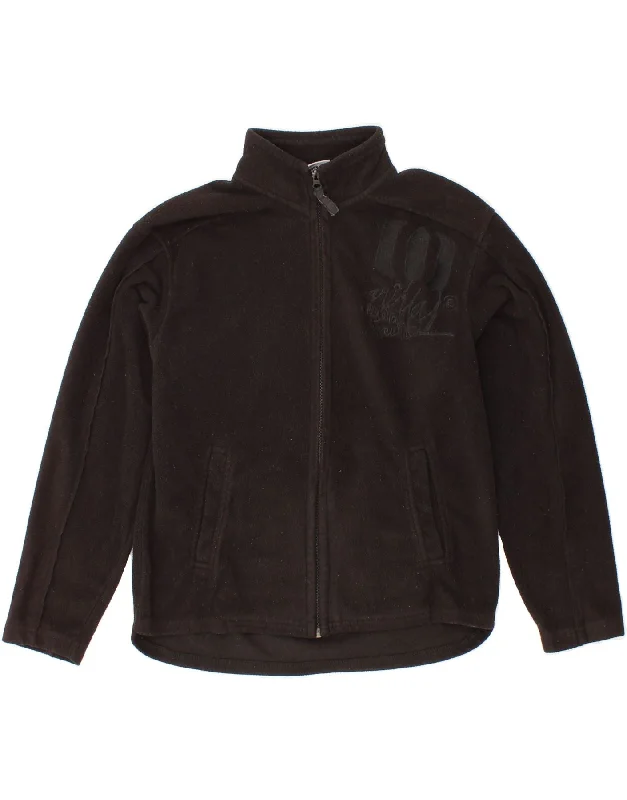 Women's Fashionable Attire For Work ANIMAL Womens Graphic Fleece Jacket UK 14 Medium Black Polyester Women's Fashionable Attire For Work ANIMAL Womens Graphic Fleece Jacket UK 14 Medium Black Polyester