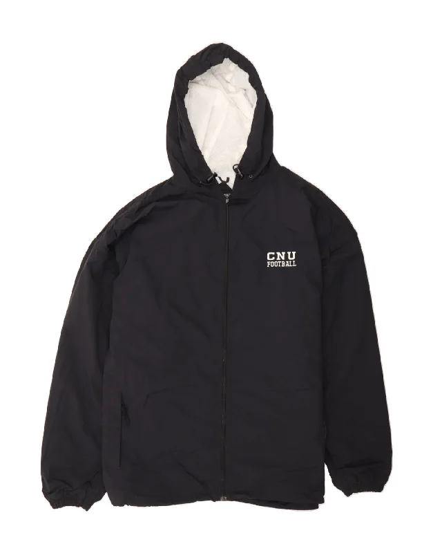 Sales Clothes RUSSELL ATHLETIC Womens Hooded Rain Jacket UK 20 2XL Black Polyester