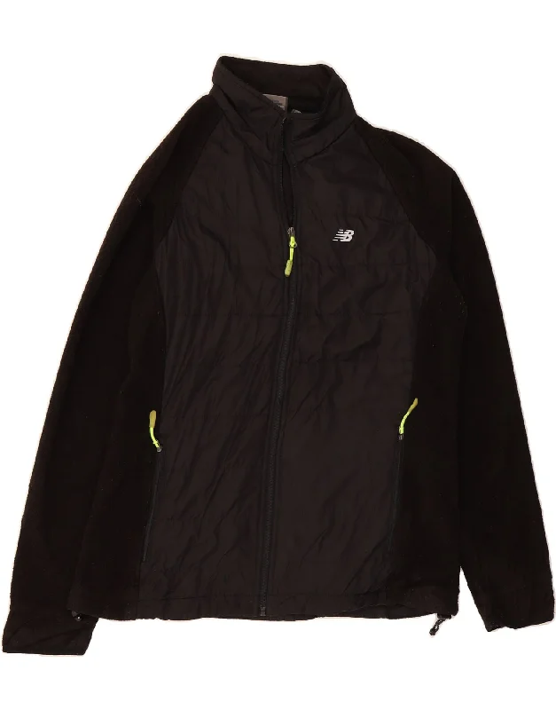 Graceful Fashion NEW BALANCE Womens Fleece Jacket UK 16 Large Black Colourblock Polyester Graceful Fashion NEW BALANCE Womens Fleece Jacket UK 16 Large Black Colourblock Polyester