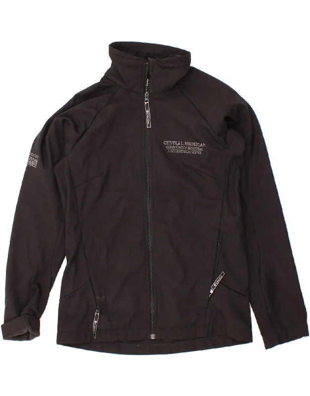Women's Clothing For Work COLUMBIA Womens Graphic Windbreaker Jacket UK 10 Small Black Polyester Women's Clothing For Work COLUMBIA Womens Graphic Windbreaker Jacket UK 10 Small Black Polyester