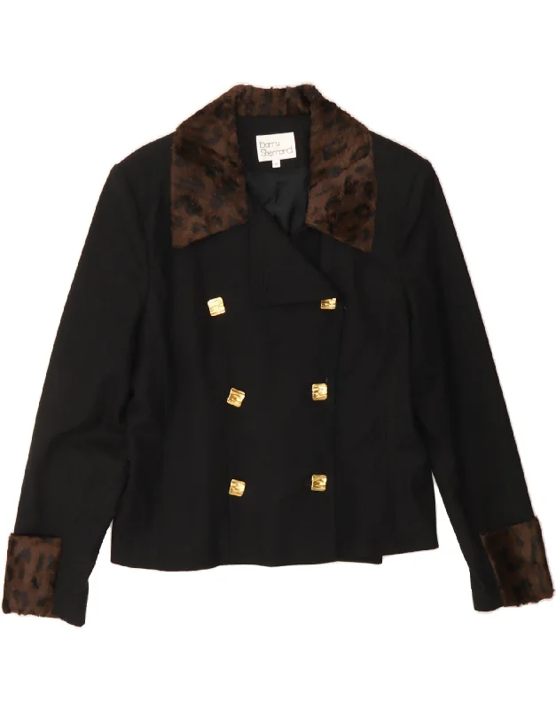 Women's Elegant Clothing Sets BARRY SHERRARD Womens Blazer Jacket UK 14 Medium Black Animal Print Women's Elegant Clothing Sets BARRY SHERRARD Womens Blazer Jacket UK 14 Medium Black Animal Print