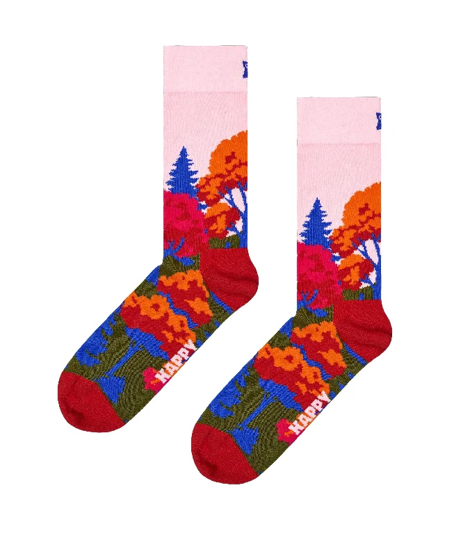 Earthy Tones Autumn Socks - Light Pink