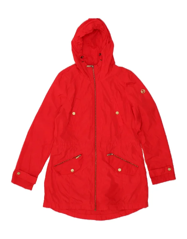 Women's Clothing For Everyday Wear MICHAEL KORS Womens Hooded Raincoat UK 10 Small Red Women's Clothing For Everyday Wear MICHAEL KORS Womens Hooded Raincoat UK 10 Small Red
