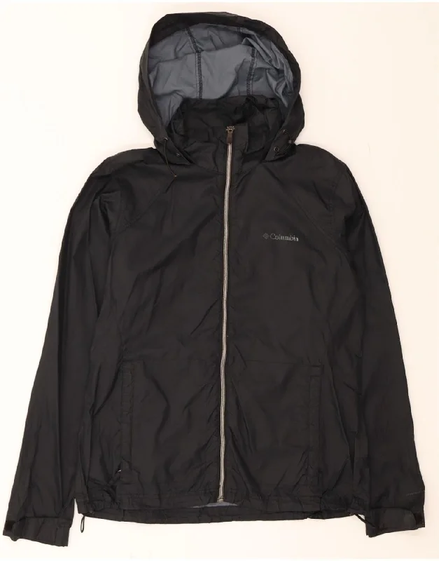 Glamorous Evening Wear COLUMBIA Womens Hooded Rain Jacket UK 16 Large Black Nylon
