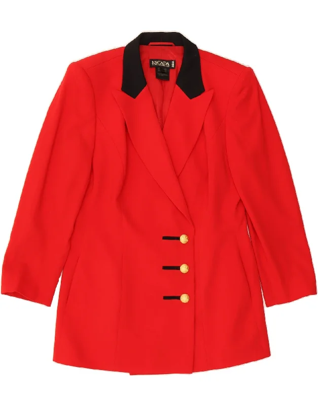 Women's Clothing For Work ESCADA Womens 3 Button Blazer Jacket IT 40 Small Red New Wool Women's Clothing For Work ESCADA Womens 3 Button Blazer Jacket IT 40 Small Red New Wool