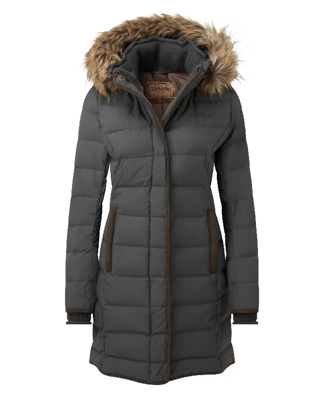 Stylish Outerwear Clothing For Women Mayfair II Down Coat - Gunmetal
