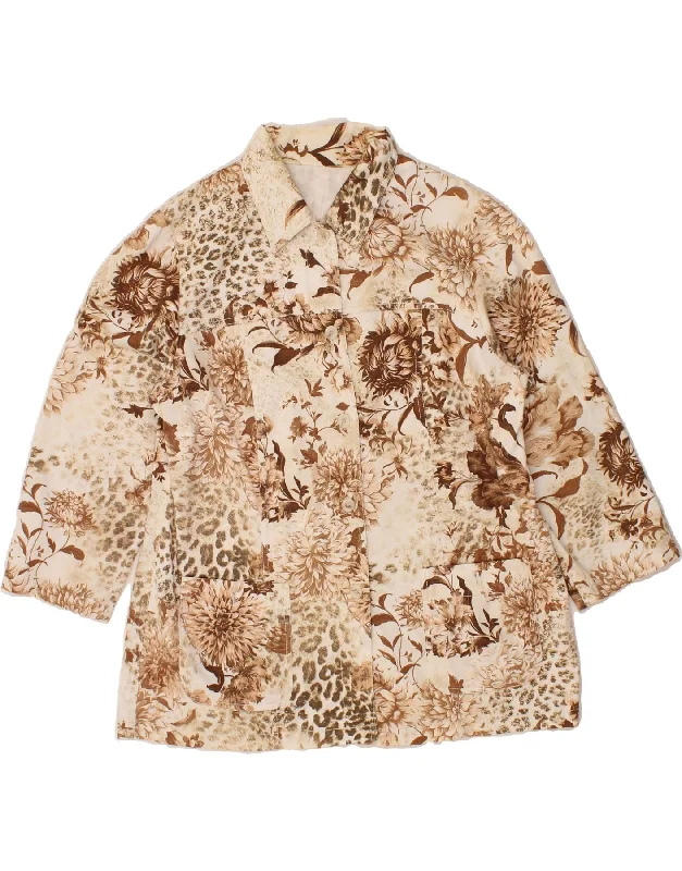 Women's Clothing For Special Occasions VINTAGE Womens 5 Button Blazer Jacket UK 18 XL Brown Floral Wool Women's Clothing For Special Occasions VINTAGE Womens 5 Button Blazer Jacket UK 18 XL Brown Floral Wool