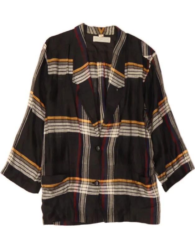 Clearance Sale ARMANDO CALO Womens Longline Oversized Blazer Jacket US 10 Large Black