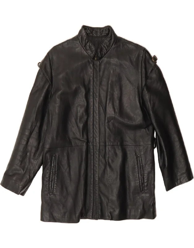 Affordable Women's Clothing VINTAGE Womens Leather Jacket IT 44 Medium Black Leather Affordable Women's Clothing VINTAGE Womens Leather Jacket IT 44 Medium Black Leather