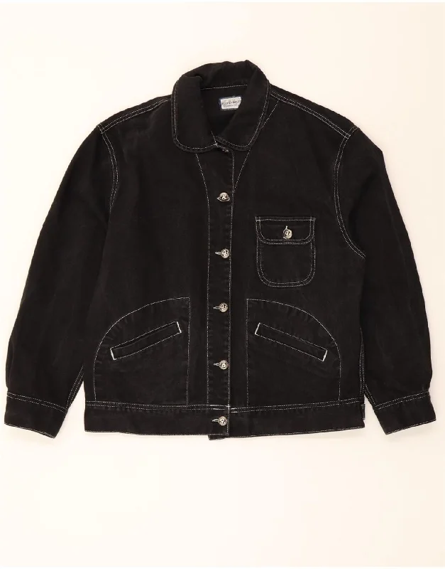 Exclusive Women's Fashion Collection BELFE & BELFE Womens Denim Jacket IT 44 Medium Black Cotton Exclusive Women's Fashion Collection BELFE & BELFE Womens Denim Jacket IT 44 Medium Black Cotton