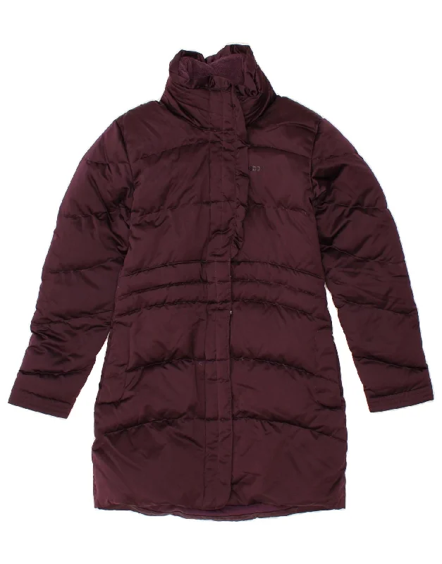 Elegant Women's Attire REEBOK Womens Padded Coat UK 6 XS Maroon Polyester