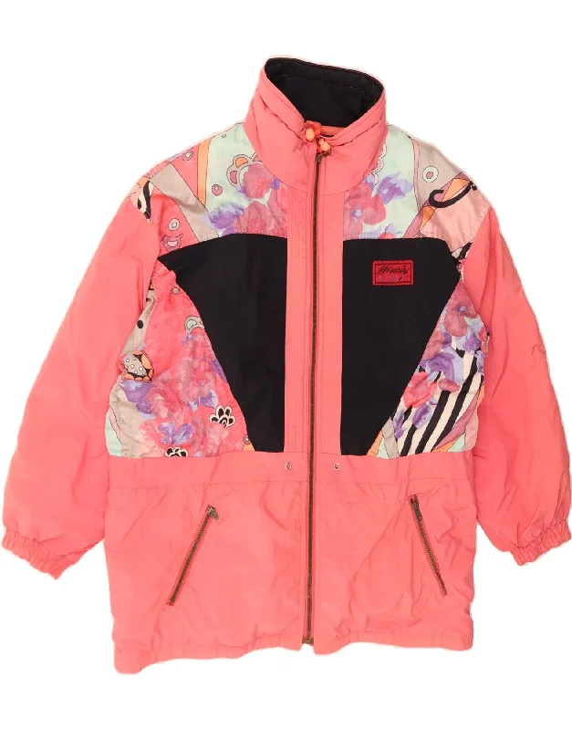 Casual Style for Busy Women VINTAGE Womens Graphic Windbreaker Jacket UK 20 2XL Pink Floral Casual Style for Busy Women VINTAGE Womens Graphic Windbreaker Jacket UK 20 2XL Pink Floral