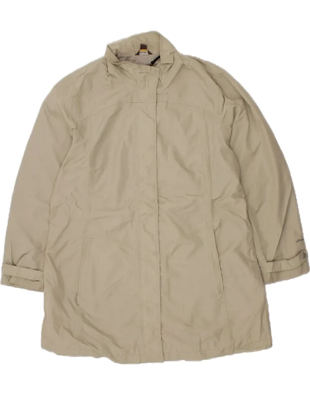 Holiday Special Offers EDDIE BAUER Womens Windbreaker Coat UK 20 2XL Beige Nylon