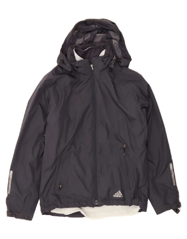 High-Quality Women's Fashion Dresses ADIDAS Womens Hooded Windbreaker Jacket UK 12 Medium Navy Blue High-Quality Women's Fashion Dresses ADIDAS Womens Hooded Windbreaker Jacket UK 12 Medium Navy Blue