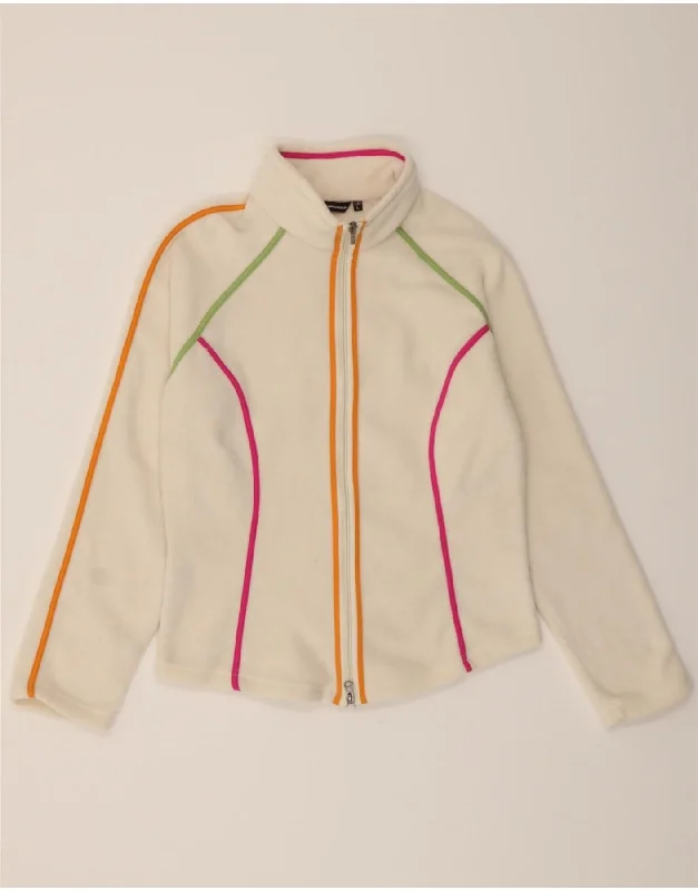 Women's Formal Apparel CAMPAGNOLO Womens Fleece Jacket UK 14 Large White Polyester