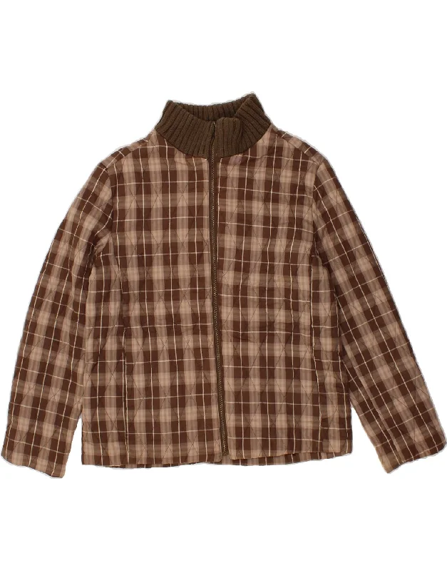 Women's Casual Dresses MASSIMO DUTTI Womens Bomber Jacket UK 18 XL Brown Check Cotton Women's Casual Dresses MASSIMO DUTTI Womens Bomber Jacket UK 18 XL Brown Check Cotton