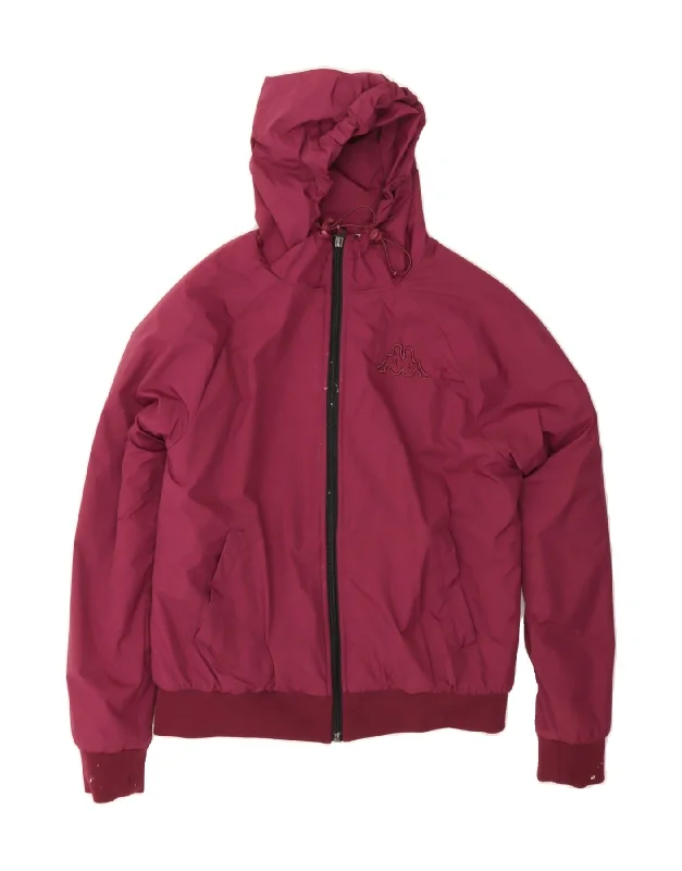 Workwear Fashion for Women KAPPA Womens Hooded Bomber Jacket UK 14 Medium Maroon Colourblock Workwear Fashion for Women KAPPA Womens Hooded Bomber Jacket UK 14 Medium Maroon Colourblock