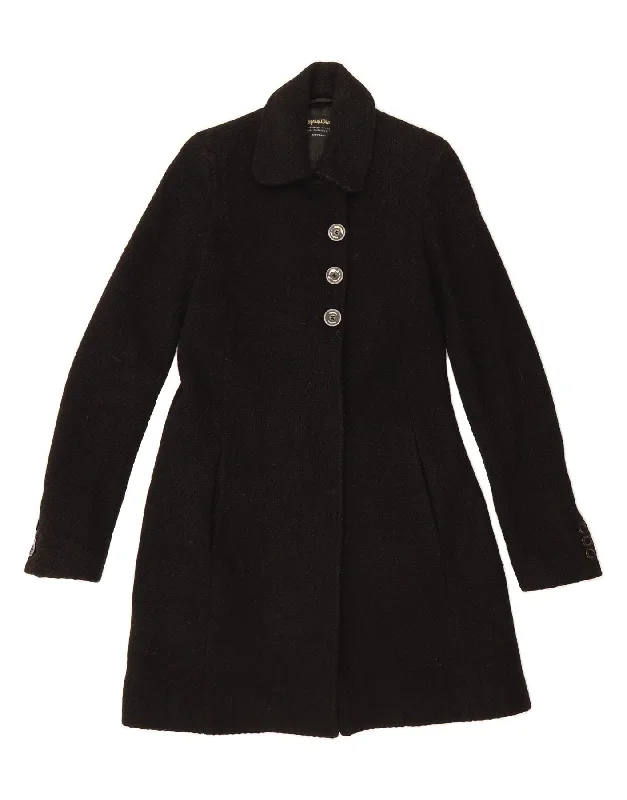 Women's Date Night Outfit REFRIGIWEAR Womens Overcoat UK 14 Large Black Wool