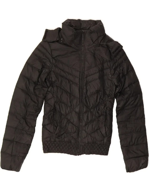 Clearance Sale Online NIKE Womens Hooded Padded Jacket UK 6 XS Black Polyester