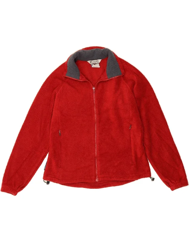 Women's Timeless Attire COLUMBIA Womens Interchange Fleece Jacket UK 14 Medium Red Polyester