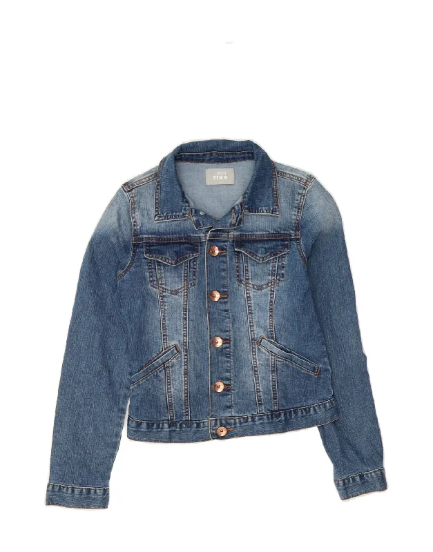 Women's Clothes For The Office OASIS Womens Denim Jacket UK 6 XS Blue Cotton