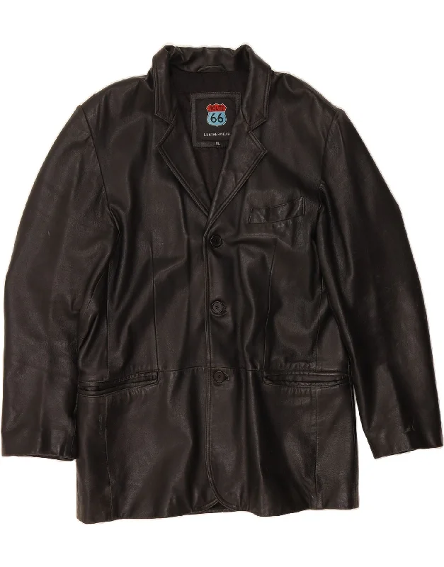 Stylish Women's Clothing ROUTE 66 Womens Leather Jacket UK 18 XL Black Leather