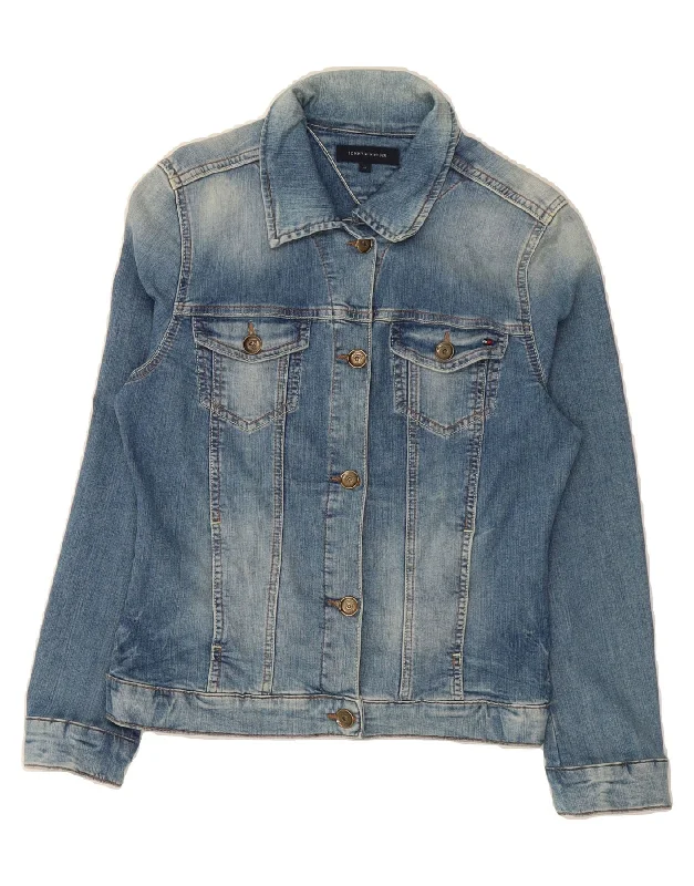 Women's Clothes For Outdoor Events TOMMY HILFIGER Womens Denim Jacket US 10 Large Blue Cotton Women's Clothes For Outdoor Events TOMMY HILFIGER Womens Denim Jacket US 10 Large Blue Cotton
