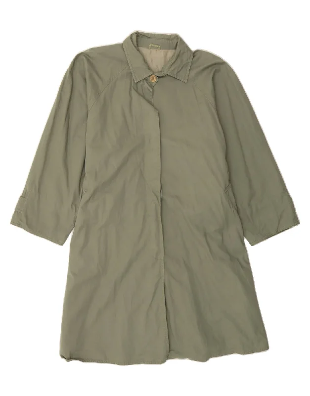 Women's Clothing For Holiday Travel MARELLA Womens Oversized Overcoat UK 10 Small Green Cotton