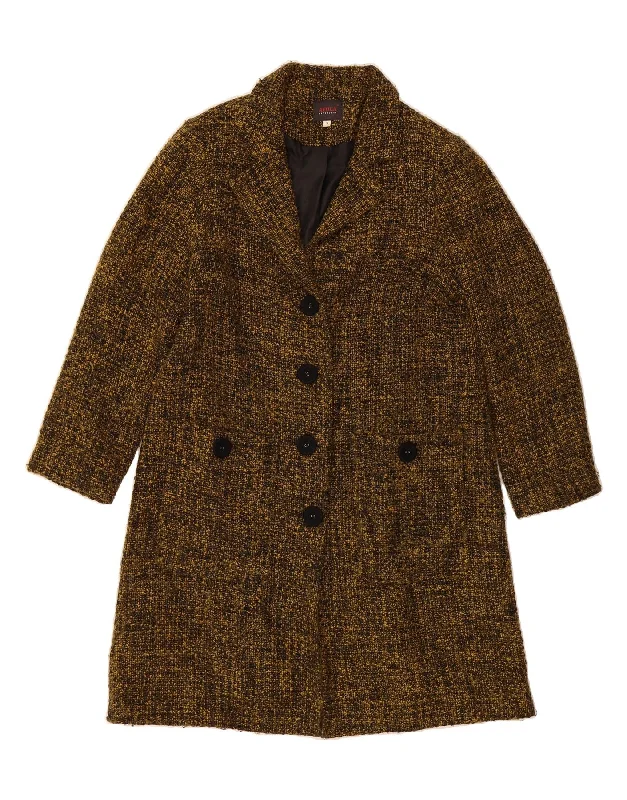 Women's Outerwear Clothing AVOCA Womens Overcoat US 4 Small Brown Polyester